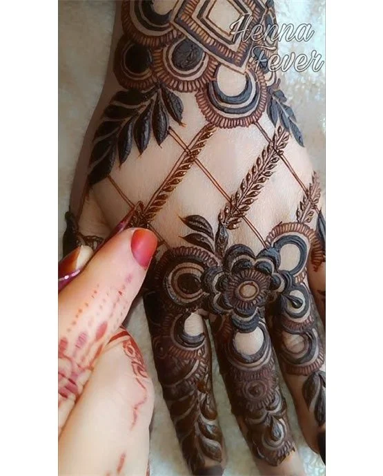 Cluster Inspired Lovely Back Hand Mehndi Design
